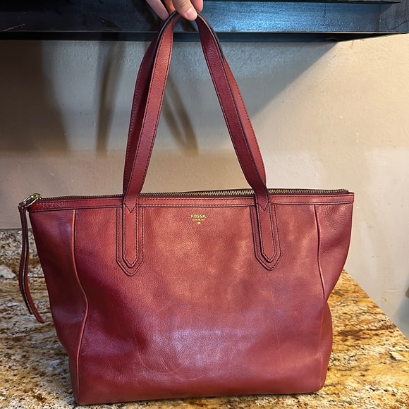 Fossil Bags Fossil Leather Tote Bag Poshmark